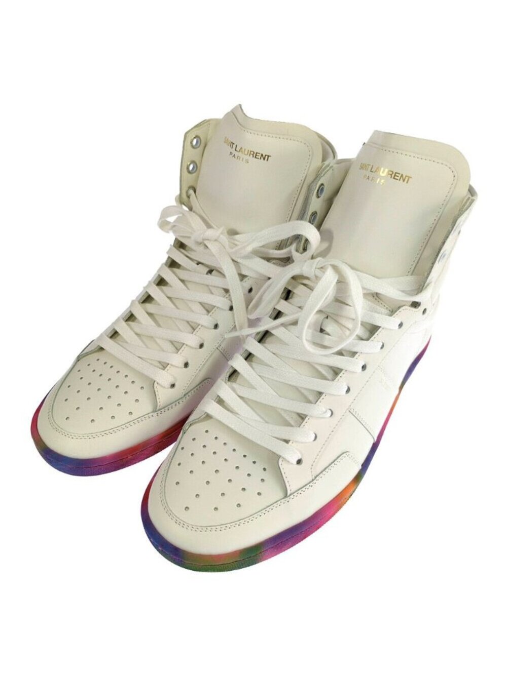 Saint Laurent Paris Coat Classic SL Sneakers 40.5 White